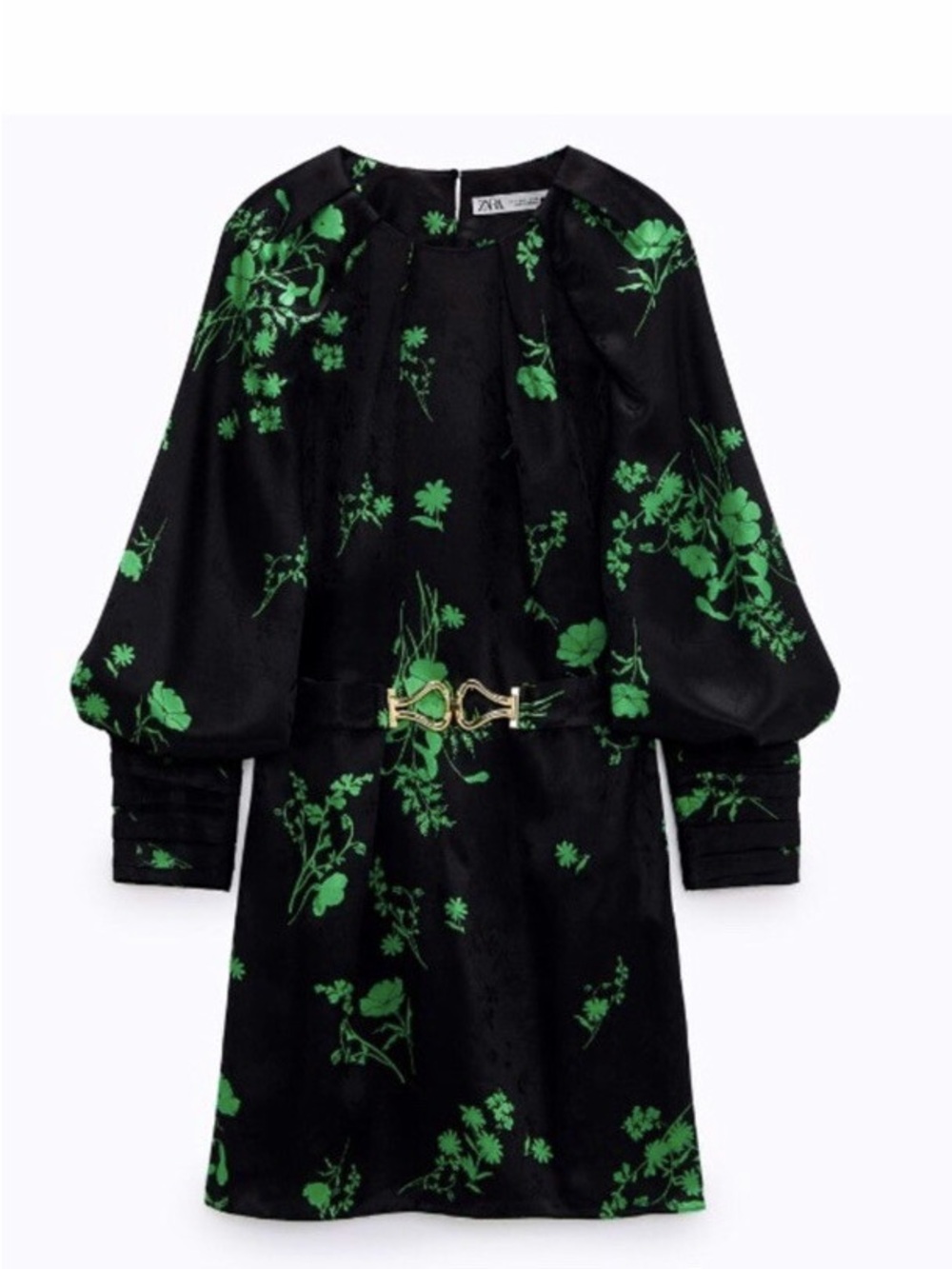 Zara Black Dress with Green Botanical Print and, looking for that dress